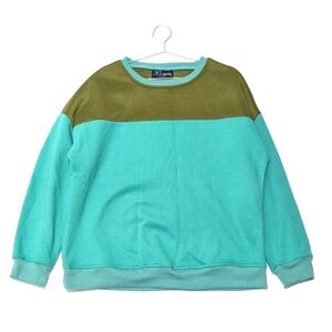 Vintage | Retro | Color block | Fleece Lining | Crew Neck | Sweater | Gorpcore|